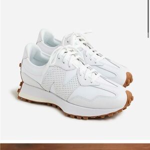 New Balance 327 All White Leather Style WS327LS Size 8.5